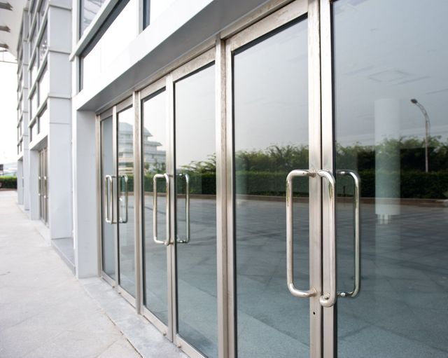 Commercial storefront glass